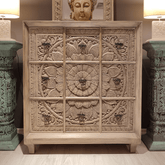 Hand Carved Solid Hard Wood Dresser Chest of Drawers D8